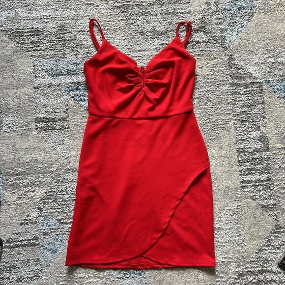 B. Darlin Red Cocktail Party Prom Homecoming Formal Dress Womens 7/8 - Picture 1 of 10